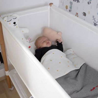 Storage Basket - 40x30x20 Cm - Canvas - Gold Dots