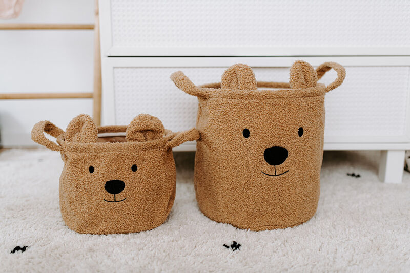 Storage Basket - 25x20x20 Cm - Teddy - Brown 