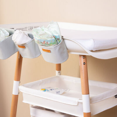 Set Of 3 Hanging Storage Baskets - 21x14x10 Cm + 14x10x10 Cm