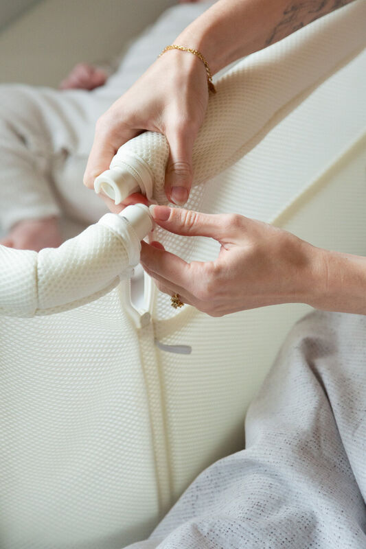 Evolux Bedside Crib - Natural White