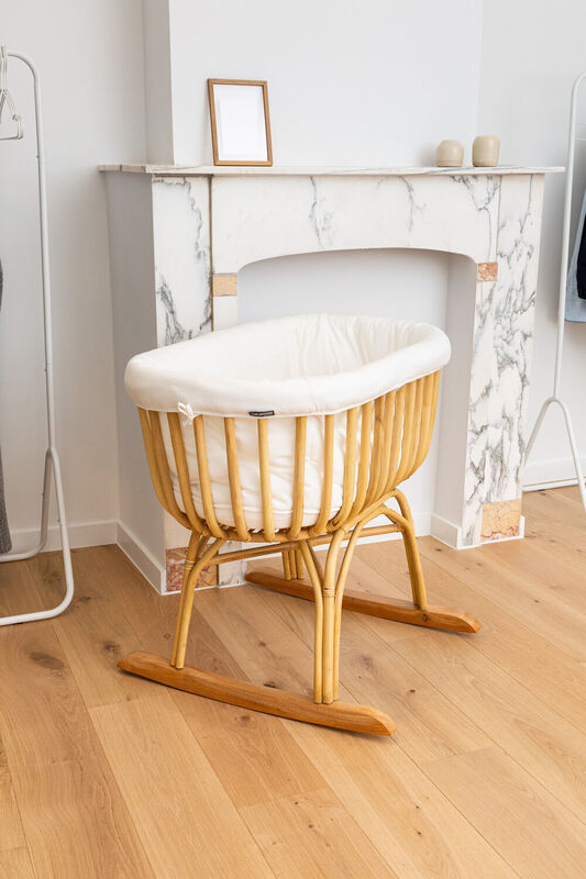 Rattan Cradle - 90x70x71 Cm + Mattress -  77x42x4 Cm - Jerse