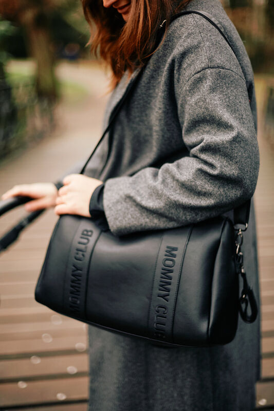 Mommy Club  Nursery Bag - Signature - Vegan Leather - Black