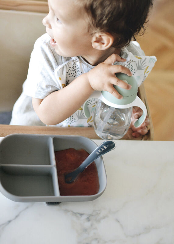 Divided silicone plate mineral grey