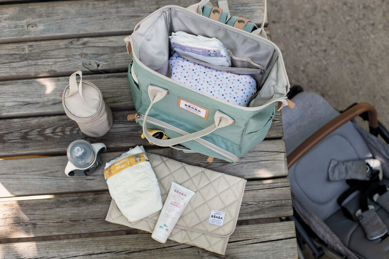 Wellington changing bag sage green