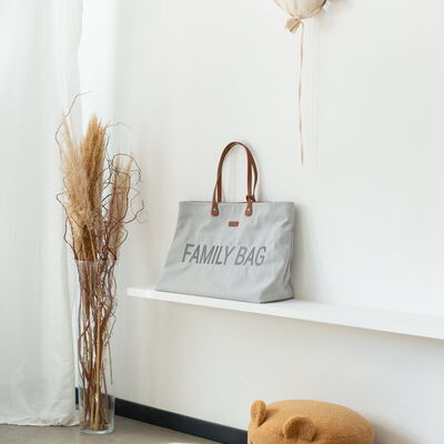 Family Bag Wickeltasche - Canvas - Grau