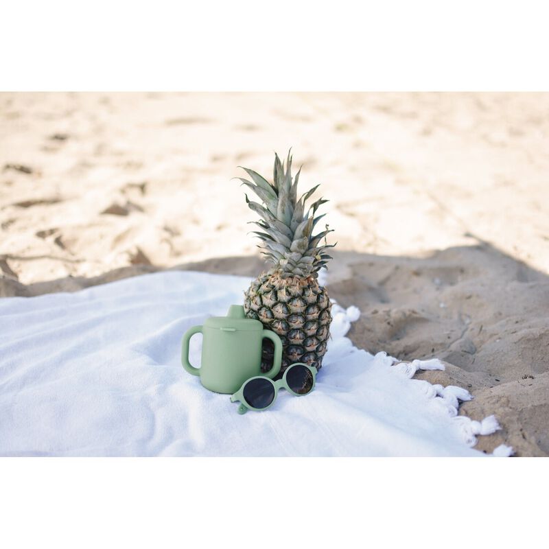 Silicone learning cup sage green