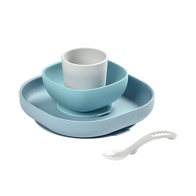 4-piece silicone dinner set jungle