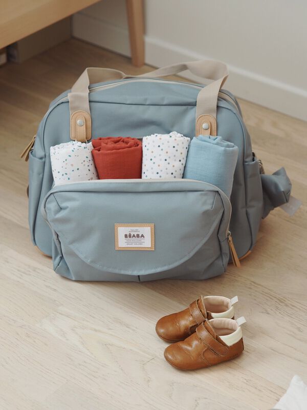 Gen&egrave;ve changing bag green blue