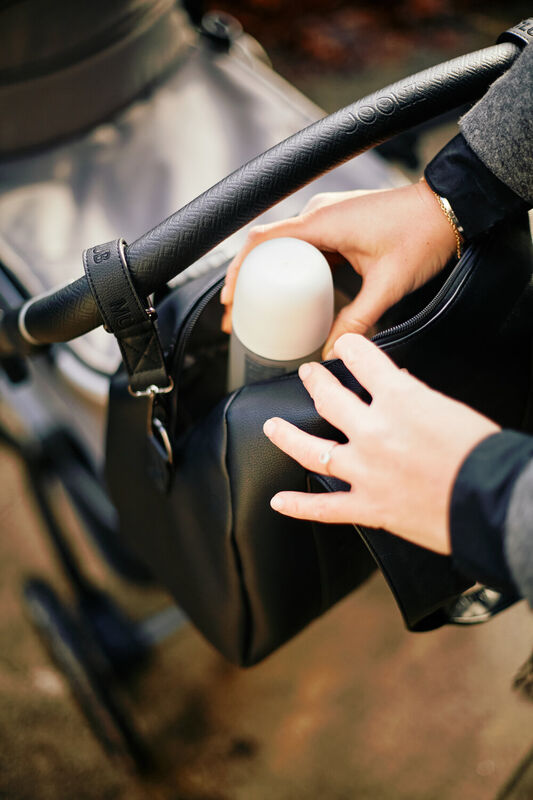 Mommy Club  Nursery Bag - Signature - Vegan Leather - Black