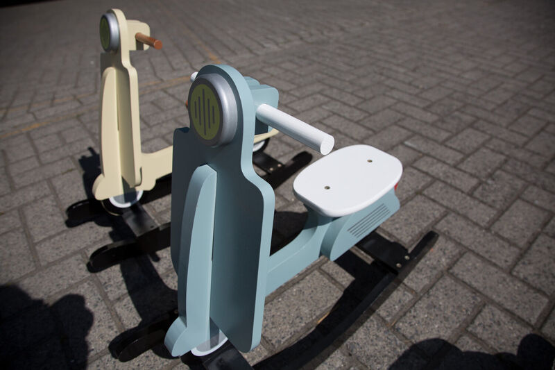 Rocking Scooter - MDF - Mint Blue Black