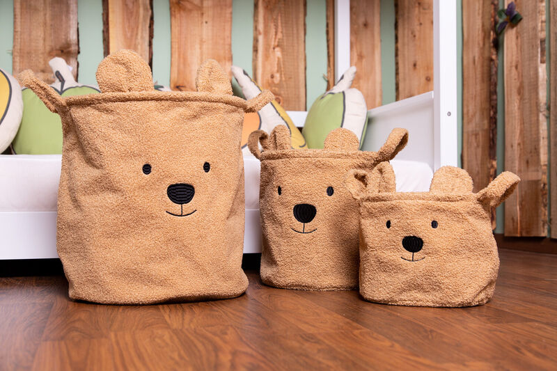 Storage Basket - 25x20x20 Cm - Teddy - Brown 