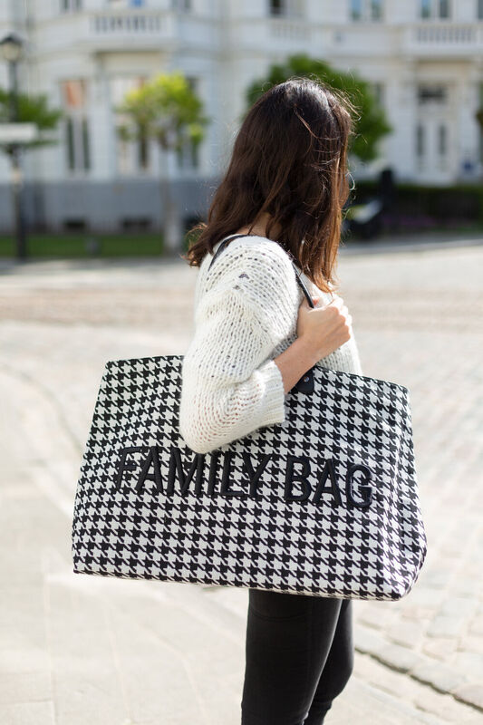 Family Bag Pied De Poule  - Black