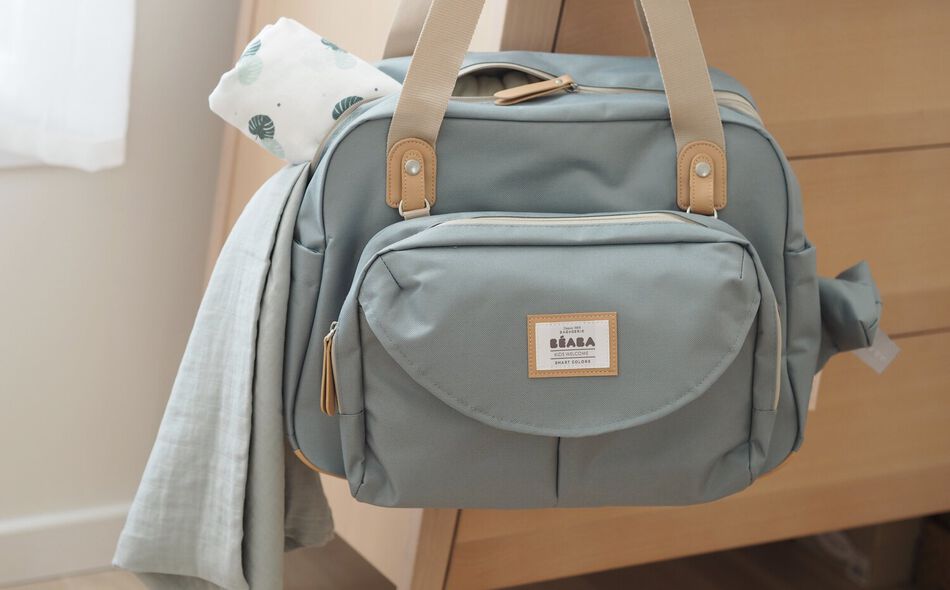 Gen&egrave;ve changing bag green blue