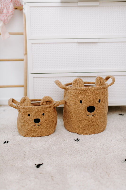 Storage Basket - 25x20x20 Cm - Teddy - Brown 