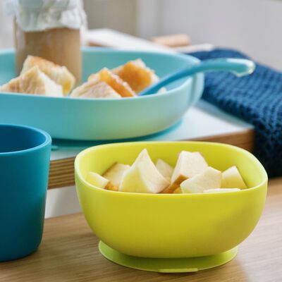 4-piece silicone dinner set blue