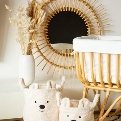 Storage Basket - 30x30x30 Cm - Teddy - Off White