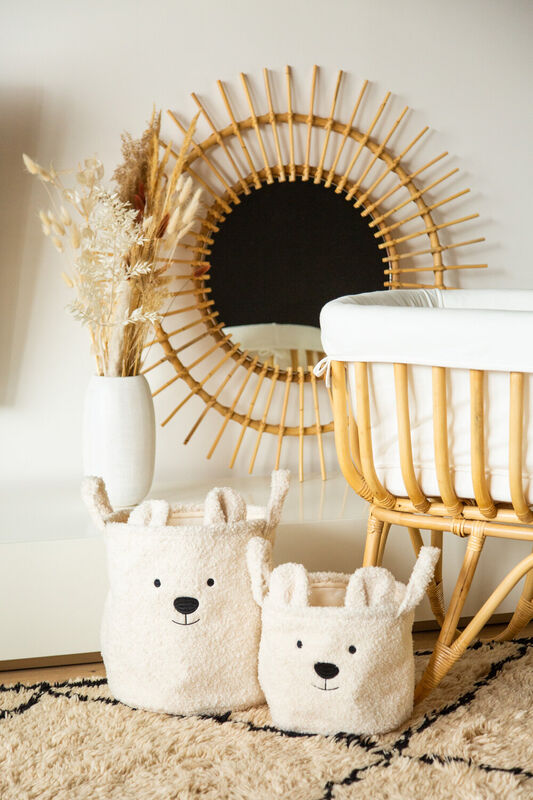 Storage Basket - 30x30x30 Cm - Teddy - Off White