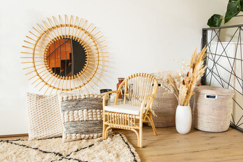 Rattan Mirror - Aura - 90 Cm