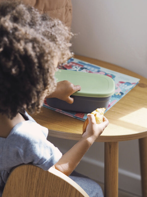 Ceramic lunch box mineral / sage green
