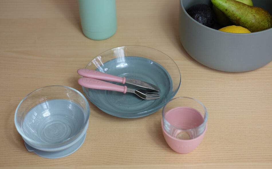 Coffret repas verre eucalyptus