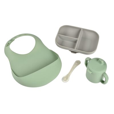 Essentials meal set grey / sage green