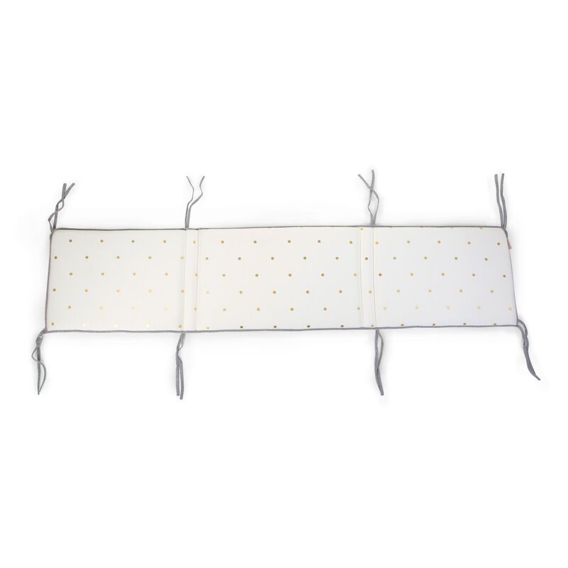 Bed Protection - 35x170 Cm - Jersey - Gold Dots 