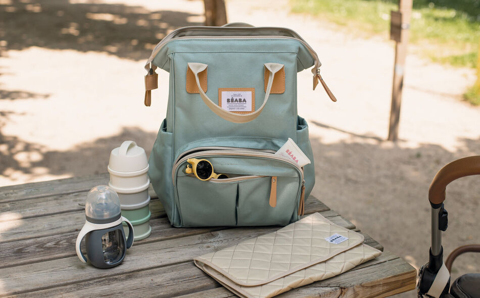 Wellington changing bag sage green