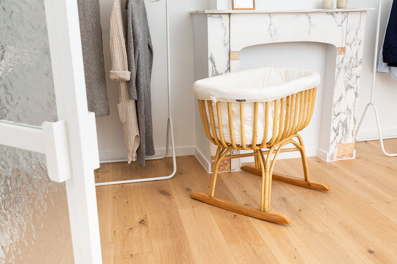 Rattan Cradle - 90x70x71 Cm + Mattress -  77x42x4 Cm - Jerse