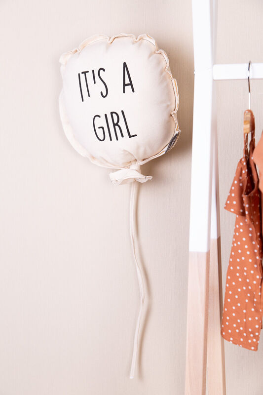 Canvas Balloon - It's A Girl - Wall decoration - 35x26x8 Cm