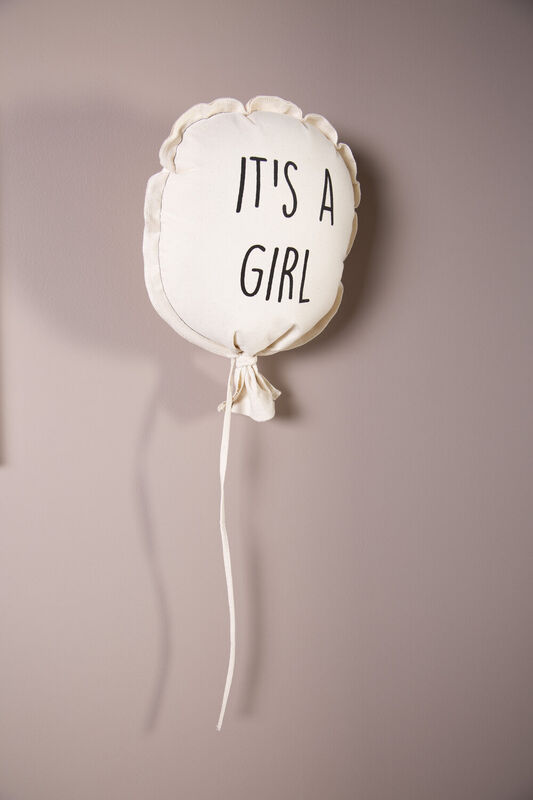 Canvas Balloon - It's A Girl - Wall decoration - 35x26x8 Cm