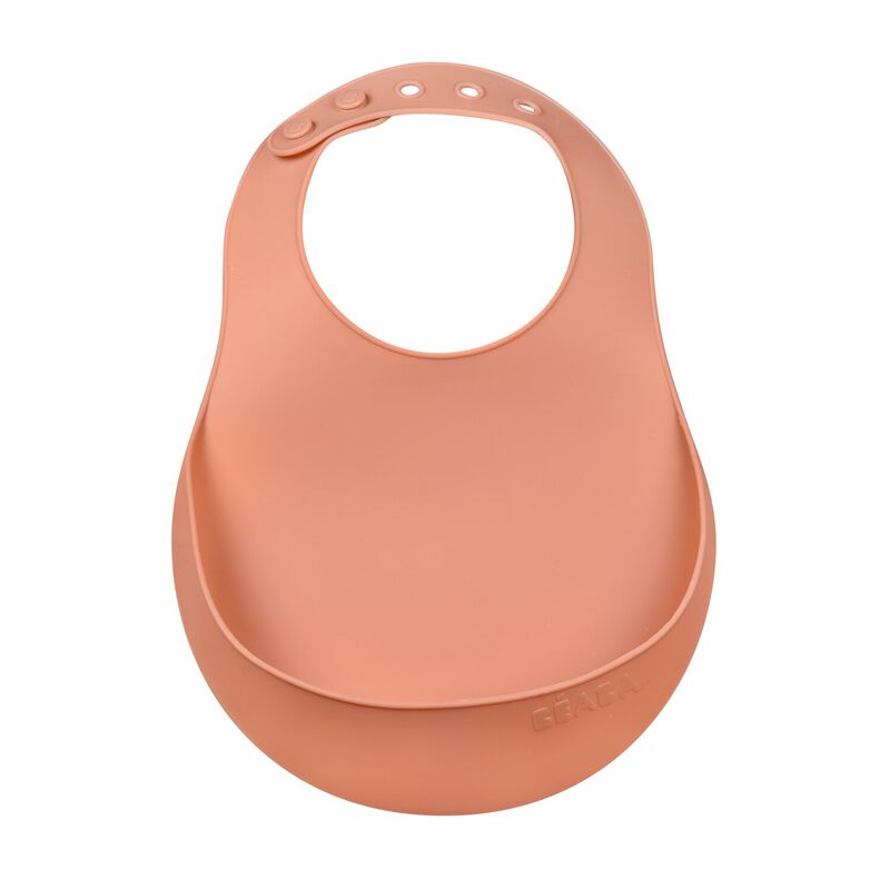 Silicone bib terracotta