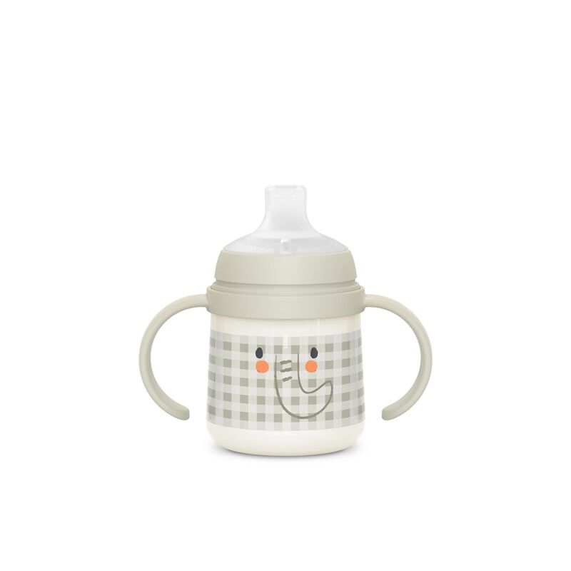 Primer biber&oacute;n con asas y boquilla de silicona +6M 150 ml