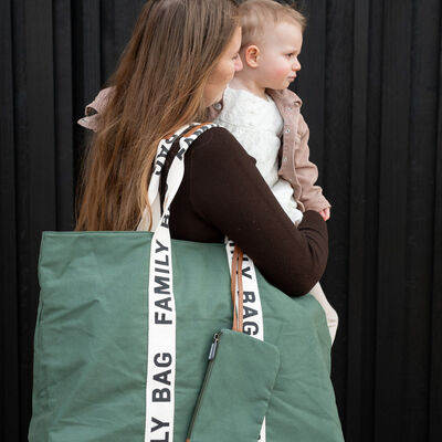 Family Bag Wickeltasche &ndash; Signature-Look - Canvas - Grun