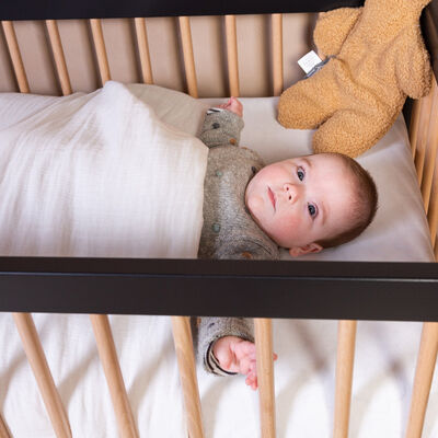 COT 97 - Baby bed - 120x60Cm &ndash; Black Natural