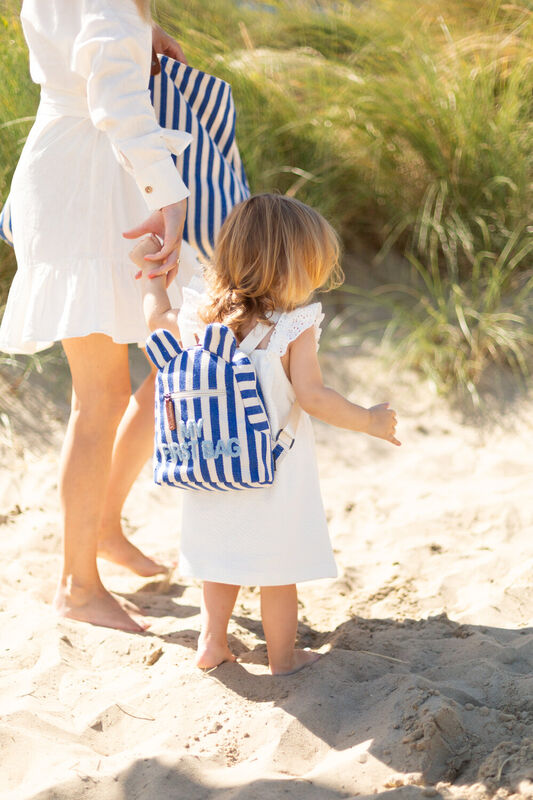 My First Bag Children's Backpack  - Stripes - Electric Blue/