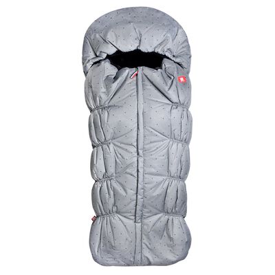 Footmuff 6-24m heather grey dots