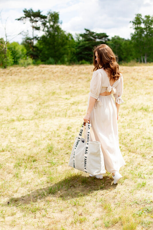 Family Bag Wickeltasche &ndash; Signature-Look - Canvas - Altweiss
