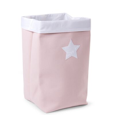 Storage Basket - 32x32x60 Cm - Canvas - Soft Pink White