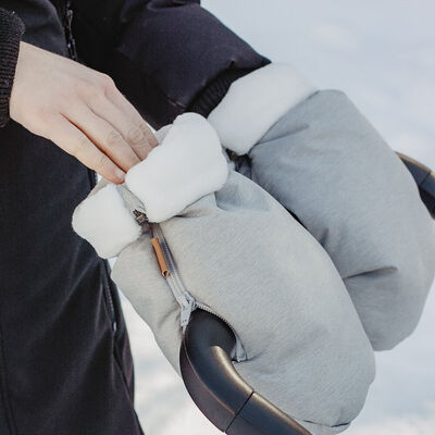 Mittens for stroller heather grey