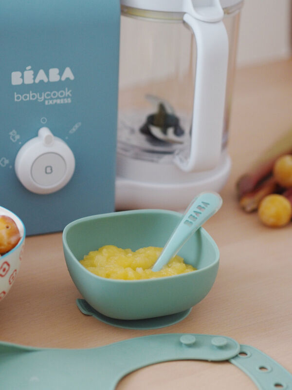 Bol silicone ventouse sage green