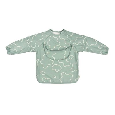 2 in 1 bib with removable sleeves Sage green