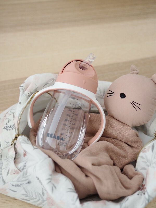 300 ml straw cup old pink