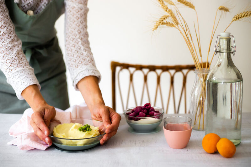 Coffret repas verre eucalyptus