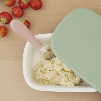 Ceramic lunch box mineral / sage green
