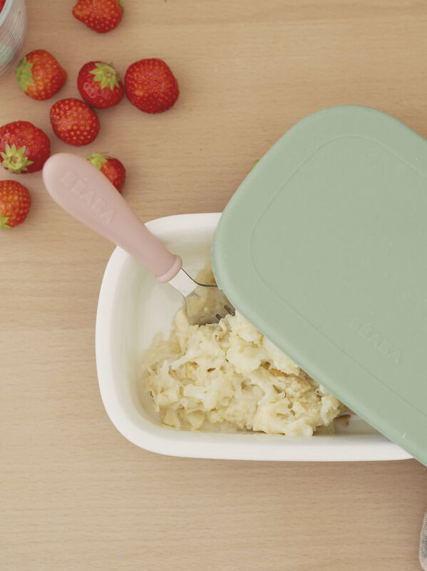 Ceramic lunch box mineral / sage green