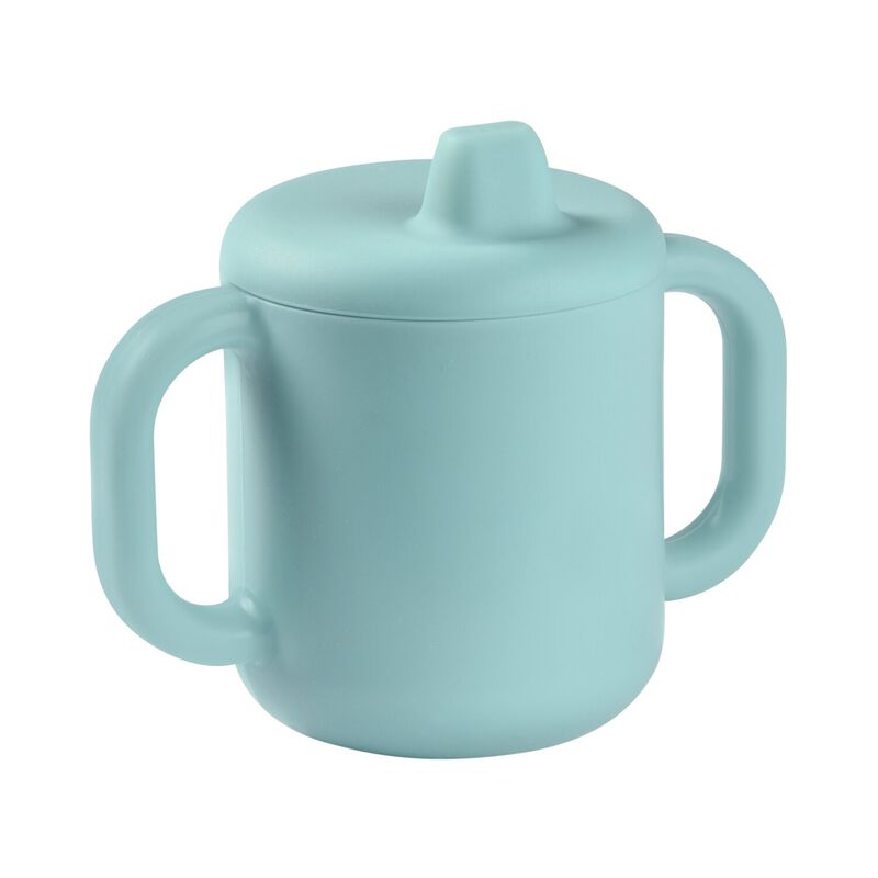 Taza de aprendizaje de silicona blue