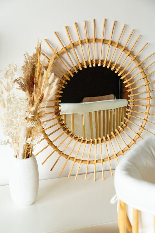Rattan Mirror - Aura - 90 Cm