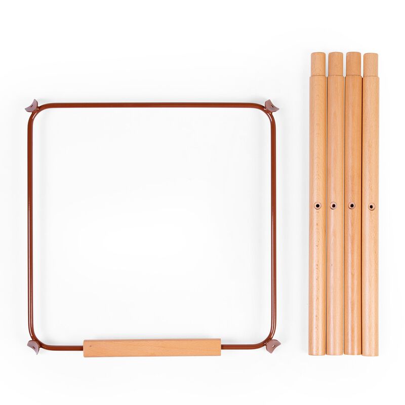 Evolu Extra Set Lange Beine + Fu&szlig;st&uuml;tze - Holz - Rost