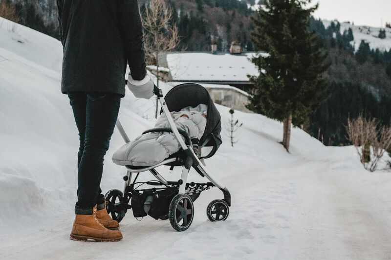 Mittens for stroller heather grey