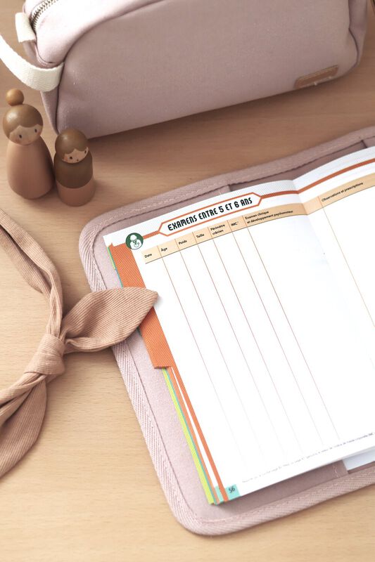 Prot&egrave;ge carnet de sant&eacute; dusty rose